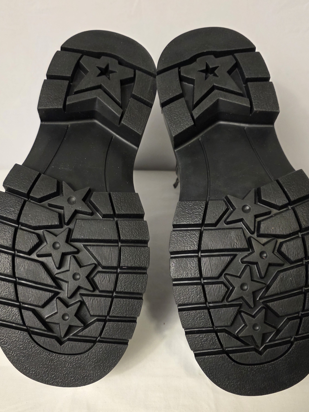 Men's Black Combat Biker Boot With Chrome Accent Size 11 Unbranded - Picture 11 of 16